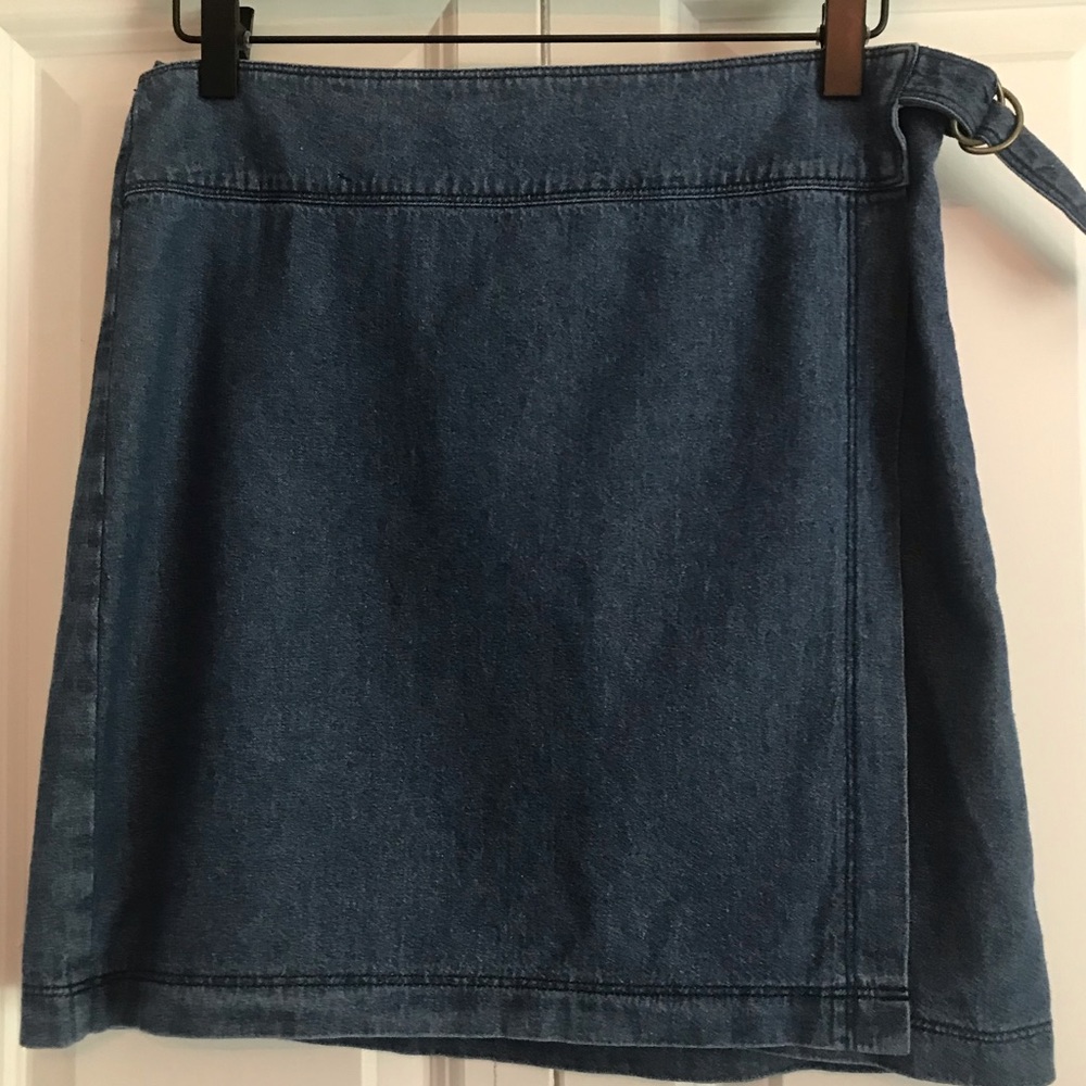 New Hollister Mini Wrap Denim Skirt Size 7 Juniors